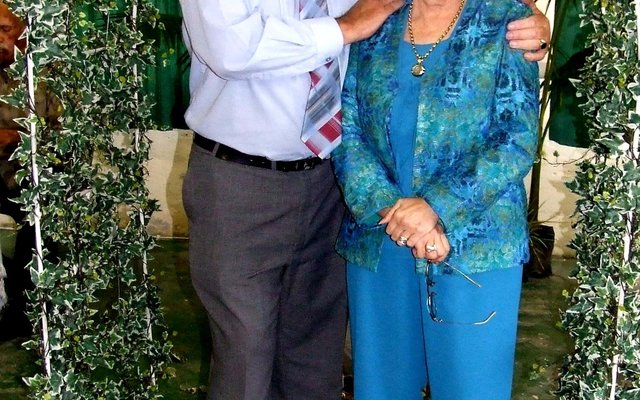 Wyle Gerda Wessels saam met haar eggenoot, Basie Wessels